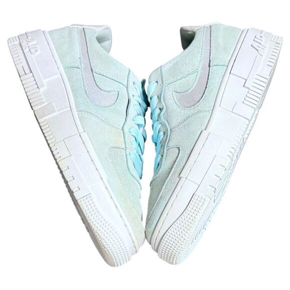 Women’s Nike Air Force 1 Pixel ‘Glacier Blue'  Suede Sneakers Size 8 - Picture 10 of 15